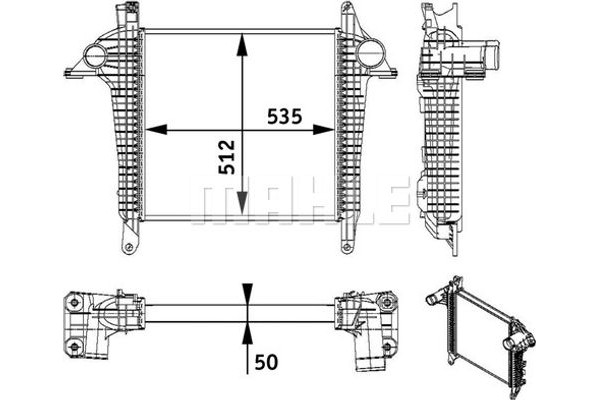 Mahle Ψυγείο Αέρα Υπερπλήρωσης - Ci 136 000P