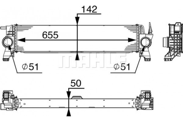 Mahle Ψυγείο Αέρα Υπερπλήρωσης - Ci 153 000P