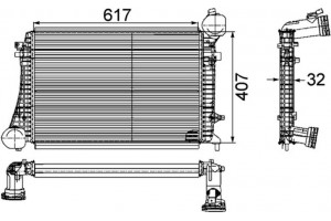 Mahle Ψυγείο Αέρα Υπερπλήρωσης - Ci 166 000P