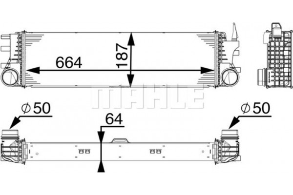 Mahle Ψυγείο Αέρα Υπερπλήρωσης - Ci 180 000P