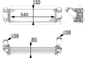 Mahle Ψυγείο Αέρα Υπερπλήρωσης - Ci 214 000P