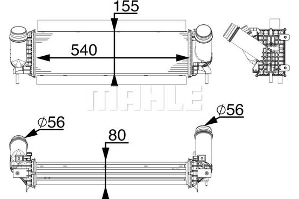 Mahle Ψυγείο Αέρα Υπερπλήρωσης - Ci 214 000P