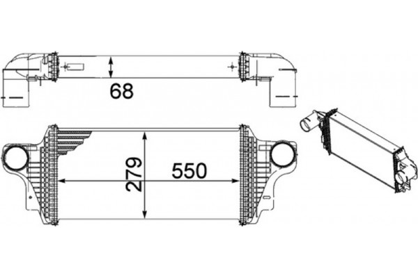 Mahle Ψυγείο Αέρα Υπερπλήρωσης - Ci 239 000P