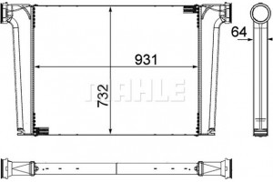 Mahle Ψυγείο Αέρα Υπερπλήρωσης - Ci 241 000P
