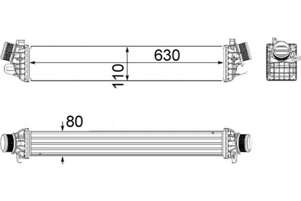 Mahle Ψυγείο Αέρα Υπερπλήρωσης - Ci 258 000P