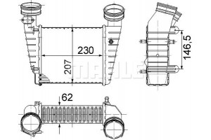 Mahle Ψυγείο Αέρα Υπερπλήρωσης - Ci 346 000S