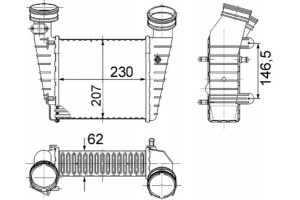 Mahle Ψυγείο Αέρα Υπερπλήρωσης - Ci 346 000S
