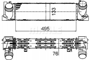 Mahle Ψυγείο Αέρα Υπερπλήρωσης - Ci 393 000P