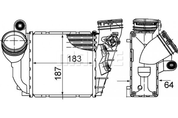 Mahle Ψυγείο Αέρα Υπερπλήρωσης - Ci 485 000S