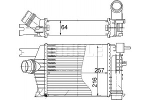 Mahle Ψυγείο Αέρα Υπερπλήρωσης - Ci 498 000S