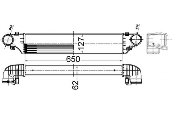 Mahle Ψυγείο Αέρα Υπερπλήρωσης - Ci 505 000S
