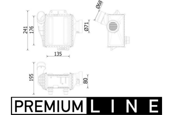 Mahle Ψυγείο Αέρα Υπερπλήρωσης - Ci 539 000P