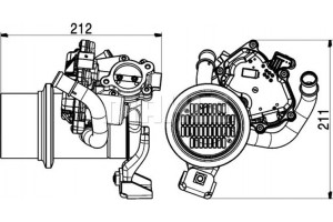 Mahle Ψυγείο, Επιστροφή Καυσαερίων - Ce 14 000P