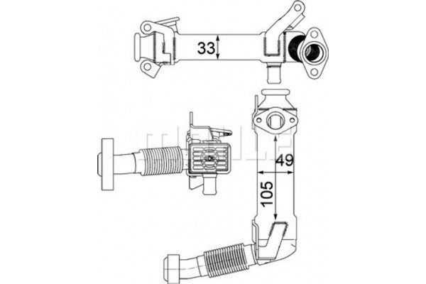 Mahle Ψυγείο, Επιστροφή Καυσαερίων - Ce 21 000P