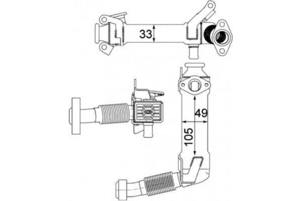 Mahle Ψυγείο, Επιστροφή Καυσαερίων - Ce 21 000P
