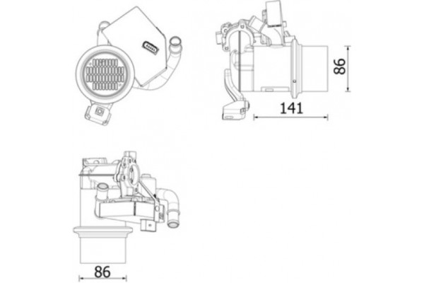 Mahle Ψυγείο, Επιστροφή Καυσαερίων - Ce 14 000P