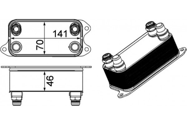 Mahle Ψυγείο λαδιού, αυτόμ. κιβ. ταχυτ. - Clc 227 000P Mahle Ψυγείο λαδιού, αυτόμ. κιβ. ταχυτ. - Clc 227 000P