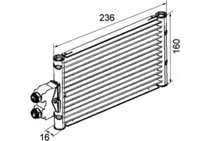 Mahle Ψυγείο λαδιού, αυτόμ. κιβ. ταχυτ. - Clc 74 000P