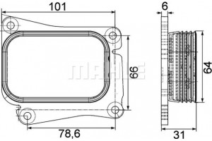 Mahle Ψυγείο λαδιού, Λάδι Κινητήρα - Clc 111 000S