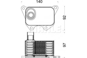 Mahle Ψυγείο λαδιού, Λάδι Κινητήρα - Clc 185 000S