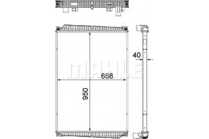 Mahle Ψυγείο, Ψύξη Κινητήρα - Cr 1149 000P