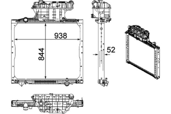 Mahle Ψυγείο, Ψύξη Κινητήρα - Cr 1167 000P