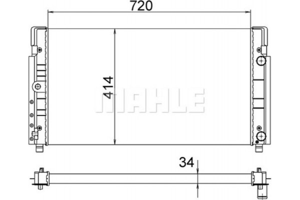 Mahle Ψυγείο, Ψύξη Κινητήρα - Cr 1533 000S