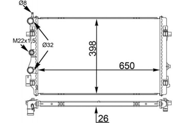 Mahle Ψυγείο, Ψύξη Κινητήρα - Cr 1559 000S