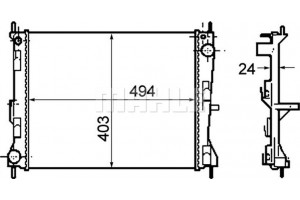 Mahle Ψυγείο, Ψύξη Κινητήρα - Cr 1691 000P