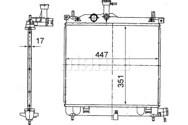 Mahle Ψυγείο, Ψύξη Κινητήρα - Cr 1854 000S