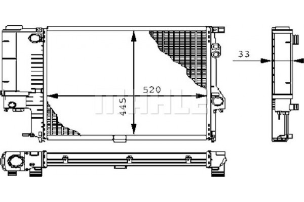 Mahle Ψυγείο, Ψύξη Κινητήρα - Cr 243 000P