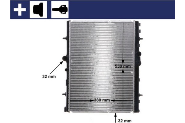 Mahle Ψυγείο, Ψύξη Κινητήρα - Cr 32 000S