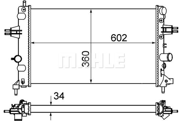 Mahle Ψυγείο, Ψύξη Κινητήρα - Cr 574 000S