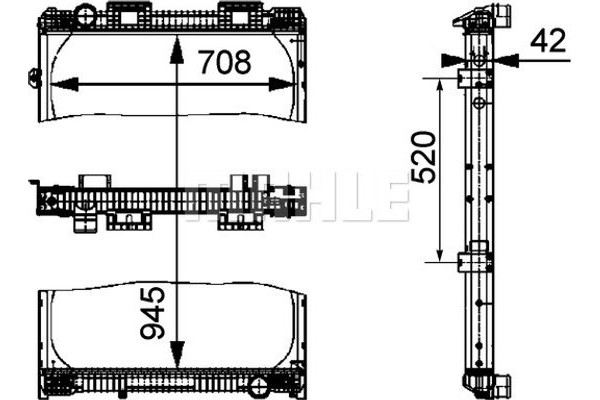 Mahle Ψυγείο, Ψύξη Κινητήρα - Cr 707 000P