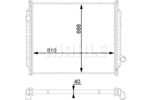 Mahle Ψυγείο, Ψύξη Κινητήρα - Cr 709 000S