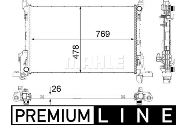 Mahle Ψυγείο, Ψύξη Κινητήρα - Cr 84 000P