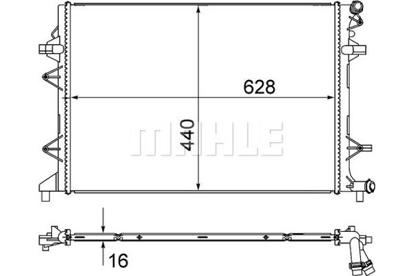 Mahle Ψυγείο, Ψύξη Κινητήρα - Cr 855 000S