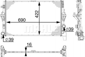 Mahle Ψυγείο, Ψύξη Κινητήρα - Cr 902 000P