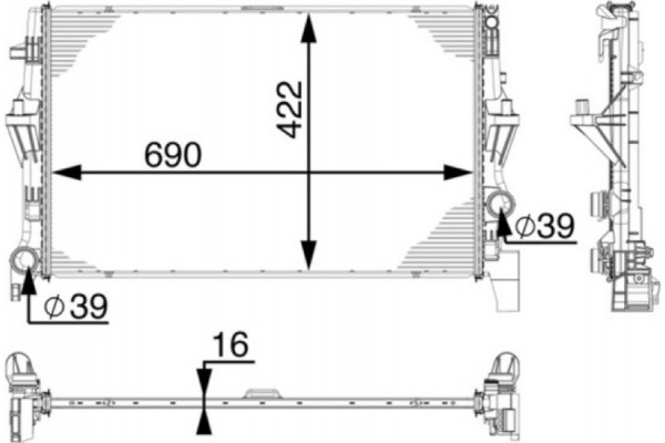 Mahle Ψυγείο, Ψύξη Κινητήρα - Cr 902 000P