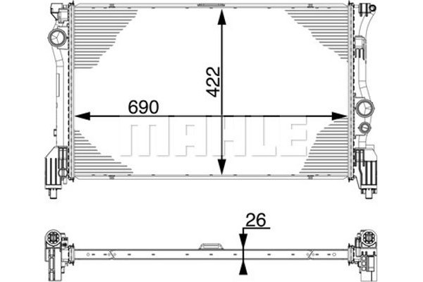 Mahle Ψυγείο, Ψύξη Κινητήρα - Cr 931 000P