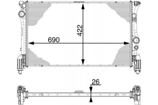 Mahle Ψυγείο, Ψύξη Κινητήρα - Cr 931 000P