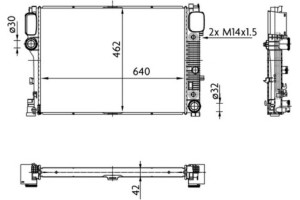 Mahle Ψυγείο, Ψύξη Κινητήρα - Cr 38 000S