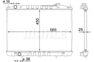 Mahle Ψυγείο, Ψύξη Κινητήρα - Cr 1701 000S