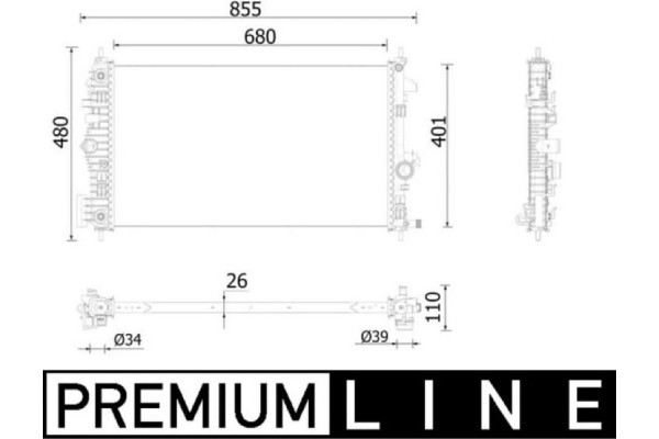 Mahle Ψυγείο, Ψύξη Κινητήρα - Cr 928 000P