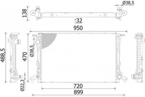 Mahle Ψυγείο, Ψύξη Κινητήρα - Cr 2423 000S