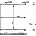 Mahle Ψυγείο Χαμηλής θερμοκρασίας, Ψυγείο Αέρα Υπερπλήρωσης - Cir 11 000P