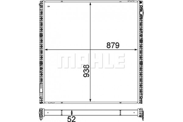 Mahle Ψυγείο Χαμηλής θερμοκρασίας, Ψυγείο Αέρα Υπερπλήρωσης - Cir 16 000P