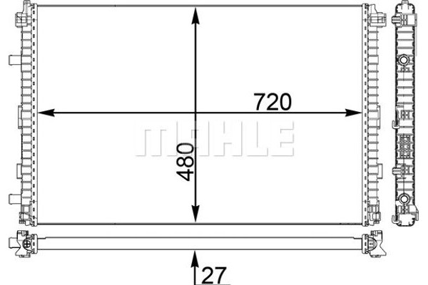 Mahle Ψυγείο Χαμηλής θερμοκρασίας, Ψυγείο Αέρα Υπερπλήρωσης - Cir 24 000P