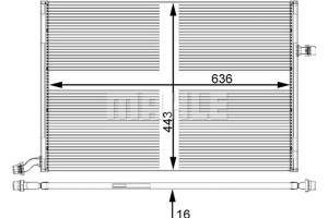 Mahle Ψυγείο Χαμηλής θερμοκρασίας, Ψυγείο Αέρα Υπερπλήρωσης - Cir 25 000P