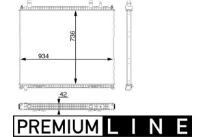 Mahle Ψυγείο Χαμηλής θερμοκρασίας, Ψυγείο Αέρα Υπερπλήρωσης - Cr 104 000P